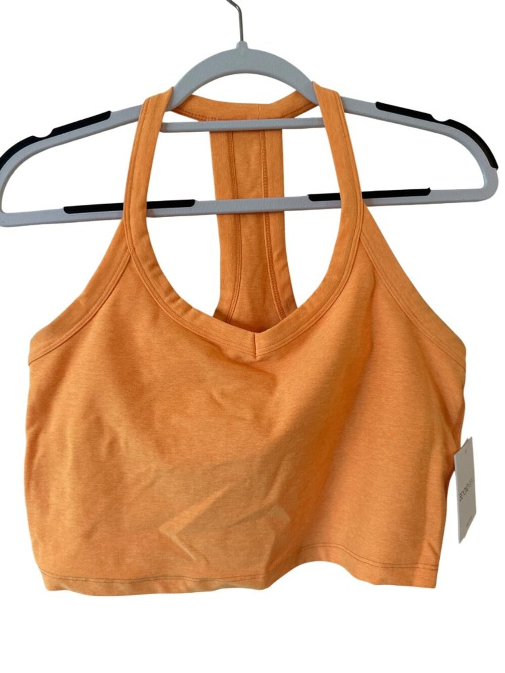 Beyond Yoga Womens Orange Racerback Cropped Tank Top Size L New With Tags